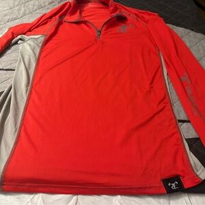 Men's Red Long Sleeve Polo Shirt